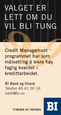 BI -  Credit Management programmet har som målsetting å sikre høy faglig kvalitet i kredittarbeidet